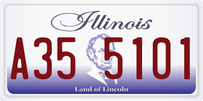 IL license plate A355101