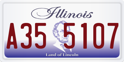 IL license plate A355107