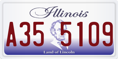 IL license plate A355109