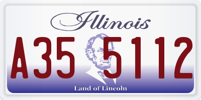 IL license plate A355112