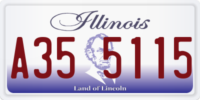 IL license plate A355115