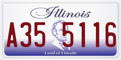 IL license plate A355116