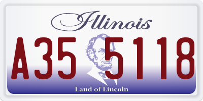 IL license plate A355118