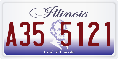 IL license plate A355121