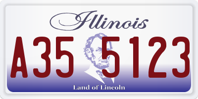 IL license plate A355123