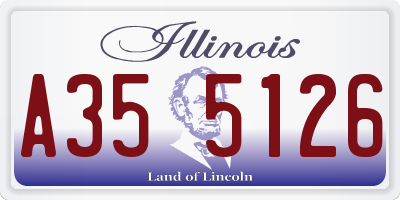 IL license plate A355126