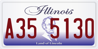 IL license plate A355130