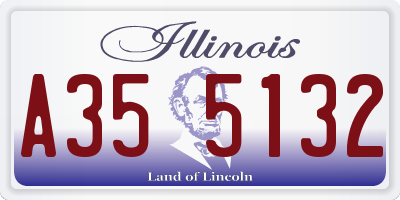 IL license plate A355132