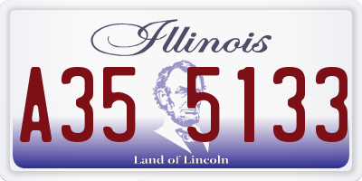 IL license plate A355133