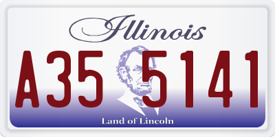 IL license plate A355141