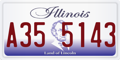 IL license plate A355143