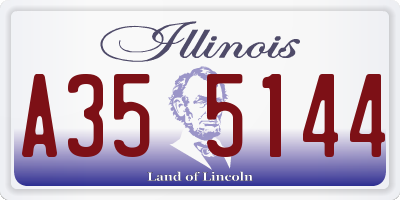IL license plate A355144