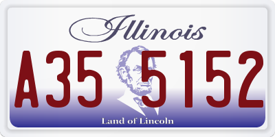 IL license plate A355152