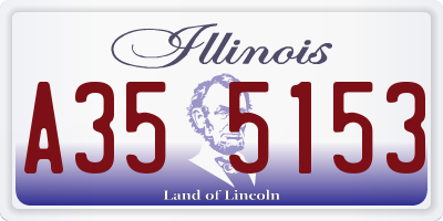 IL license plate A355153