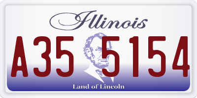 IL license plate A355154