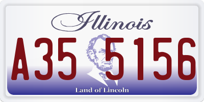 IL license plate A355156