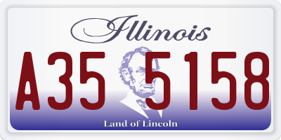 IL license plate A355158