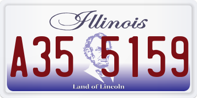 IL license plate A355159