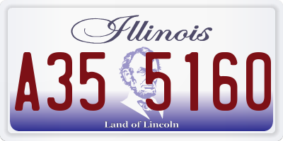 IL license plate A355160