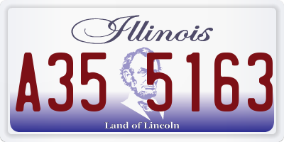IL license plate A355163