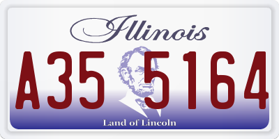 IL license plate A355164