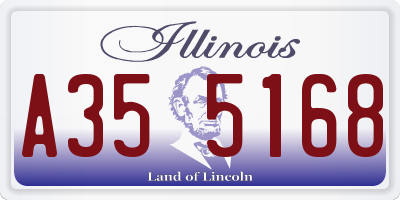 IL license plate A355168