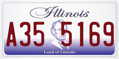 IL license plate A355169