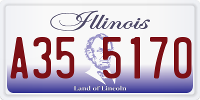 IL license plate A355170