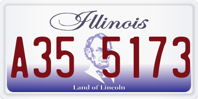IL license plate A355173