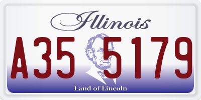 IL license plate A355179