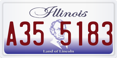 IL license plate A355183