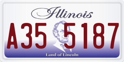 IL license plate A355187