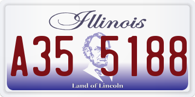 IL license plate A355188