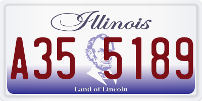 IL license plate A355189