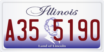 IL license plate A355190