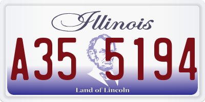 IL license plate A355194