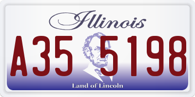 IL license plate A355198