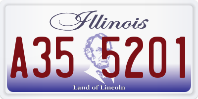 IL license plate A355201
