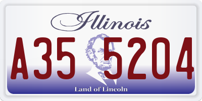 IL license plate A355204