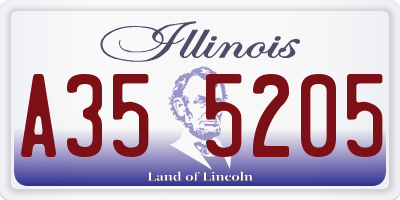 IL license plate A355205