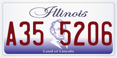 IL license plate A355206