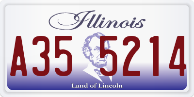 IL license plate A355214