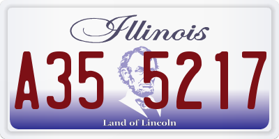 IL license plate A355217