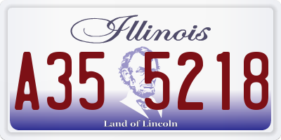 IL license plate A355218