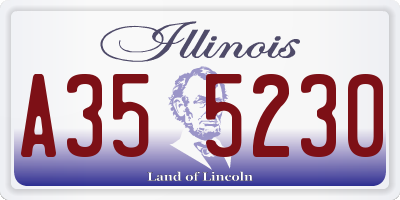 IL license plate A355230