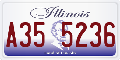 IL license plate A355236