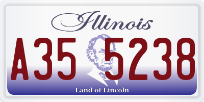 IL license plate A355238