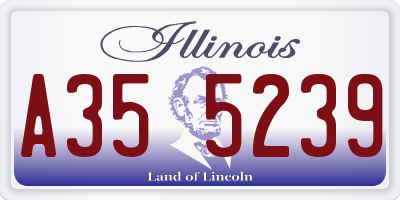 IL license plate A355239