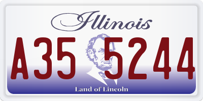 IL license plate A355244