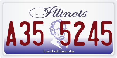 IL license plate A355245